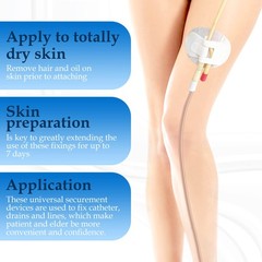 Foley Catheter Stabilization Device, Urinary Leg Bag Holder, Pack of 4 White