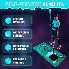 Attackletics Attack Mat For Batting Tee Practice Hitting Mat To Learn Optimal