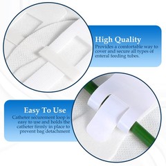 Foley Catheter Stabilization Device, Urinary Leg Bag Holder, Pack of 4 White