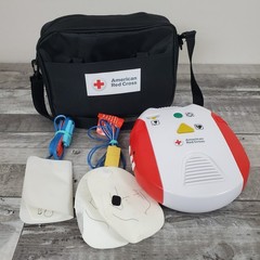 American Red Cross AED Trainer Training Practice Device English & Spanish WORKS