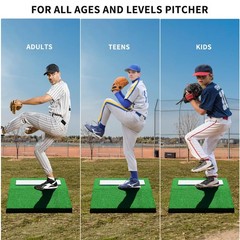 Kuibonu Pitching Mound Portable Baseball Pitchers Mound Pitching Rubber