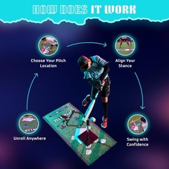 Attackletics Attack Mat For Batting Tee Practice Hitting Mat To Learn Optimal