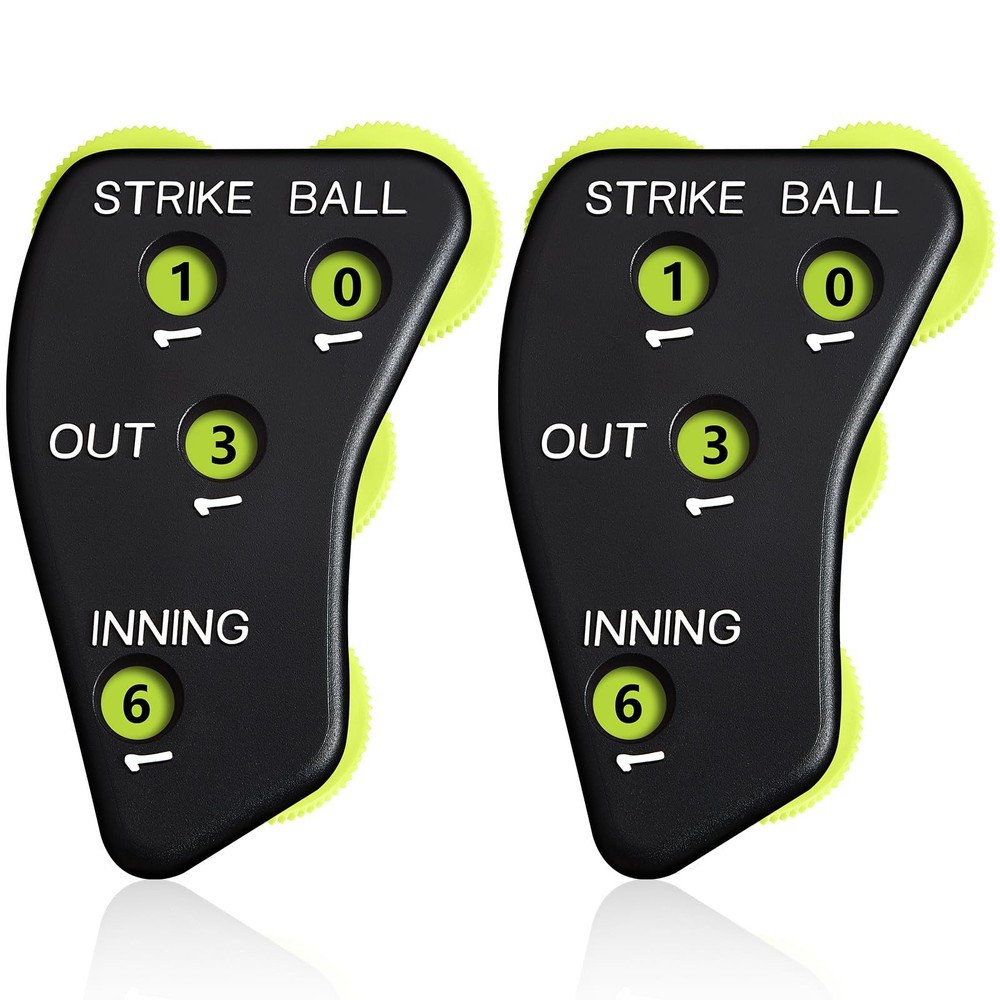 Deekin 4pcs 4 Wheel Baseball Umpire Clicker Indicator Gear Practice Black