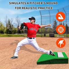 Kuibonu Pitching Mound Portable Baseball Pitchers Mound Pitching Rubber