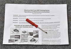 American Red Cross AED Training Practice Device English or Spanish complete set