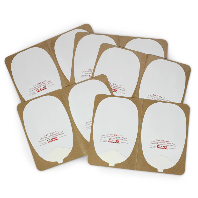 ElectroLast AED Trainer “Skin” Electrode Peel-Off Pads – Heartstream Style