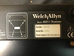 Welch Allyn AED10 Trainer Defibrillator AED 980150 with Softshell Case