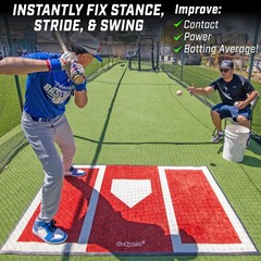 GoSports Baseball and Softball Hitting Mat – 6 x 4 ft