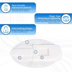 Foley Catheter Stabilization Device, Urinary Leg Bag Holder, Pack of 4 White