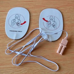 6 pairs AED Training Adult Pad XFT AED Training Replacement Pads + 2 cables