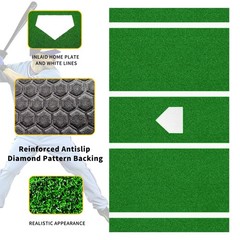 Honeypet Thickened Upgraded Version Baseball Hitting Mat Exercise Mat Softball
