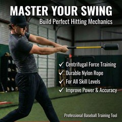 Tiluobat Baseball Swing Trainer Bat with 12 Soft Practice Balls Carry Bag