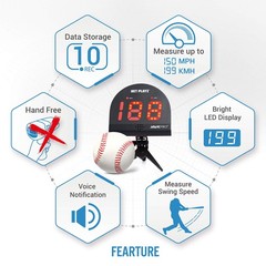 Net Playz Radars Speed Sensors Training Equipment Hands-Free Radar Pitching