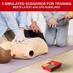 AED Trainer & AED Simulator & AED Defibrillator for Home, Lightweight CPR Pra…