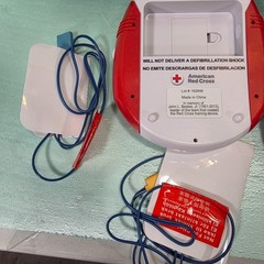 American Red Cross AED Trainer CPR Training Defibrillator w Pads & Case SET OF 2