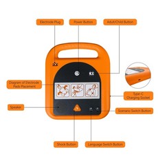 Portable AED Trainer Device – 4 Scenarios, English Voice Prompts for First Aid S
