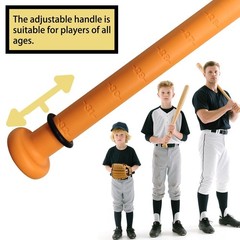 Tiluobat Yellow Baseball Rope Swing Training Bat Comes 12 Training Balls And 1