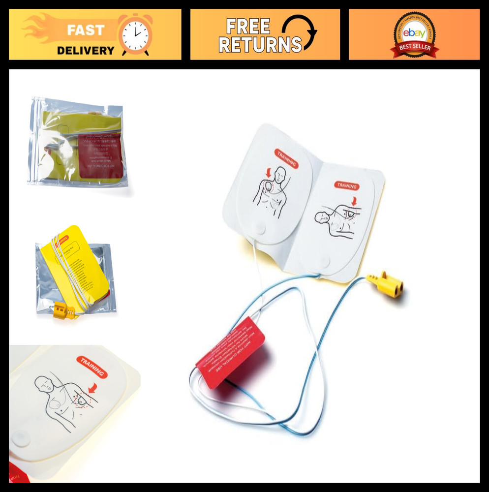 AED Trainer Pads for CPR Training – Compatible, Reusable, Lifesaving Equipment