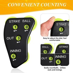 Deekin 4 Wheel Baseball Umpire Clicker Black Indicator Gear Practical Baseball C