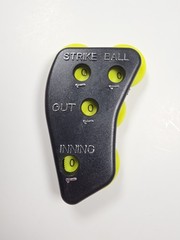 Deekin 4pcs 4 Wheel Baseball Umpire Clicker Indicator Gear Practice Black