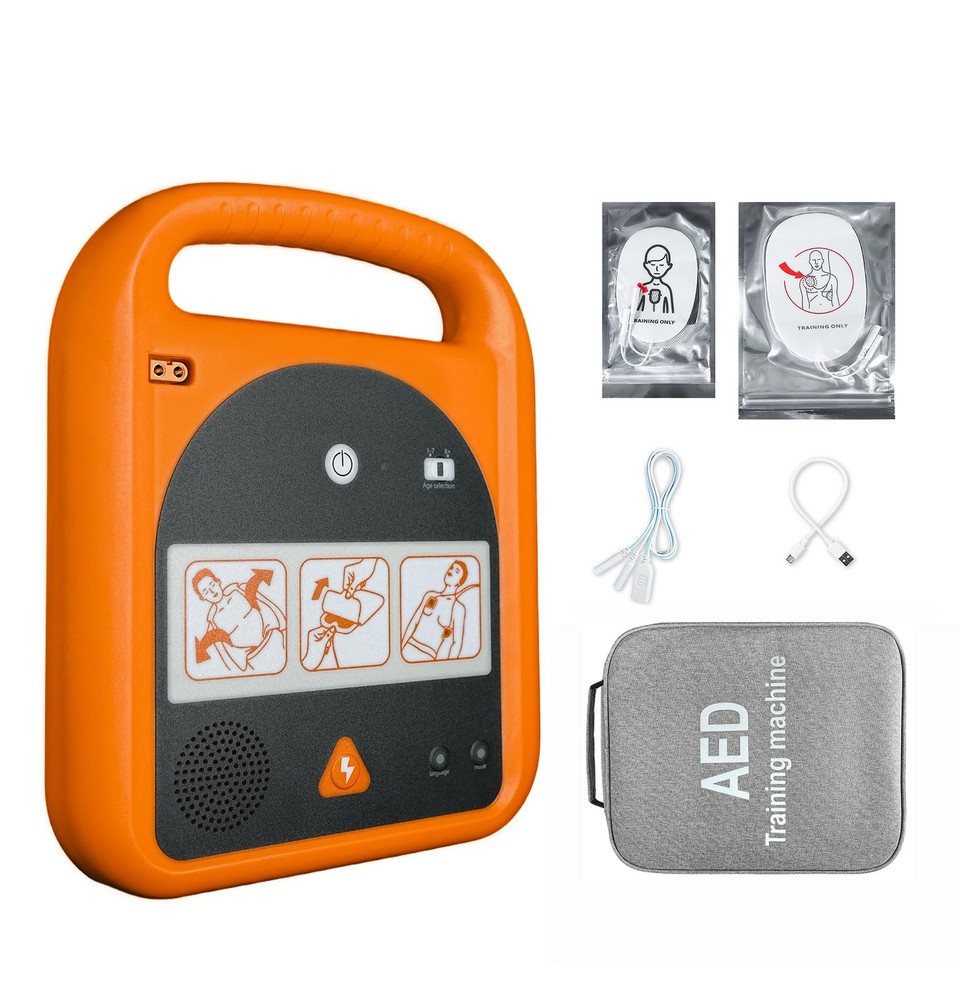 AED Trainer, Portable Training Device with 4 Scenarios, English Voice…