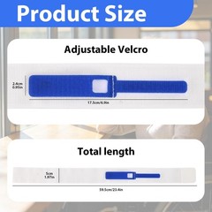 4 Pack Foley Catheter Leg Strap – 23.4″x2″ with Blue