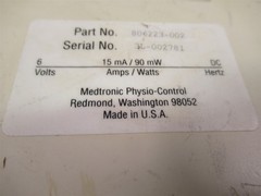 Medtronic Physio-Control Quick Combo 3-Lead Patient Simulator 806223-002