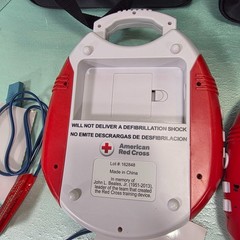 American Red Cross AED Trainer CPR Training Defibrillator w Pads & Case SET OF 2