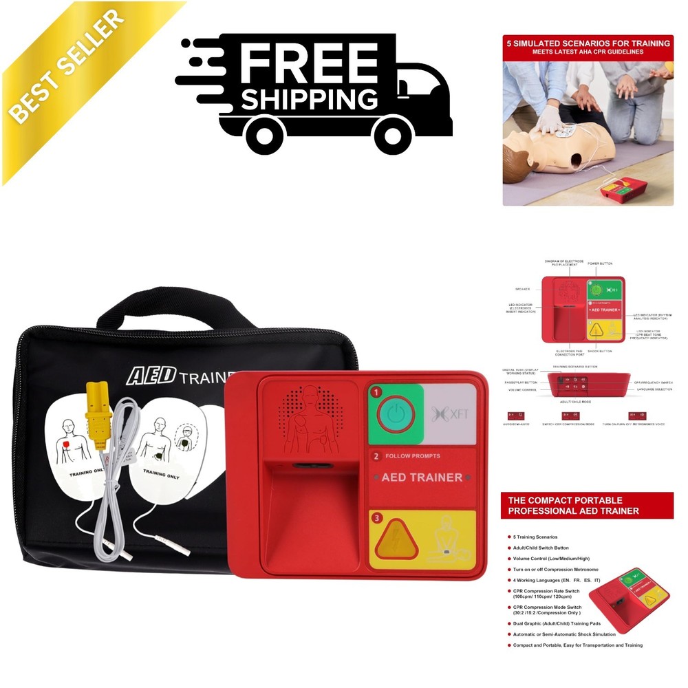 Comprehensive AED Trainer for Effective CPR Learning – Multilingual Support