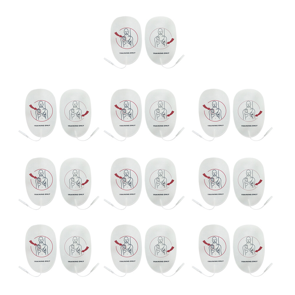 20 Pieces AED Training Device Patches First Aid Training Replacement Adult Pads