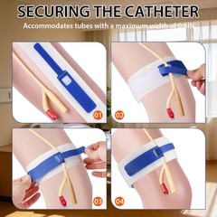4 Pack Foley Catheter Leg Strap – 23.4″x2″ with Blue