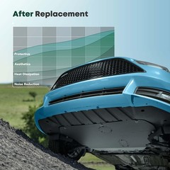 Right Side Engine Splash Shield for GS IS RC 2006-2019 RWD Plastic Black