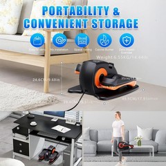 ESL Under Desk Elliptical Portable Leg Exerciser for Seniors Assembled Seated