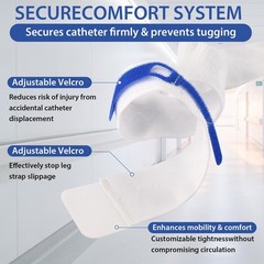 4 Pack Foley Catheter Leg Strap – 23.4″x2″ with Blue