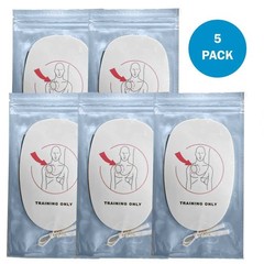 5 Pack AED Trainer Pads – Replacement Electrode Pads for Practi-Trainers, Adult