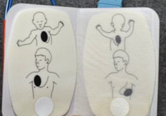 American Red Cross AED Training Practice Device Replacement Pads and Booklet