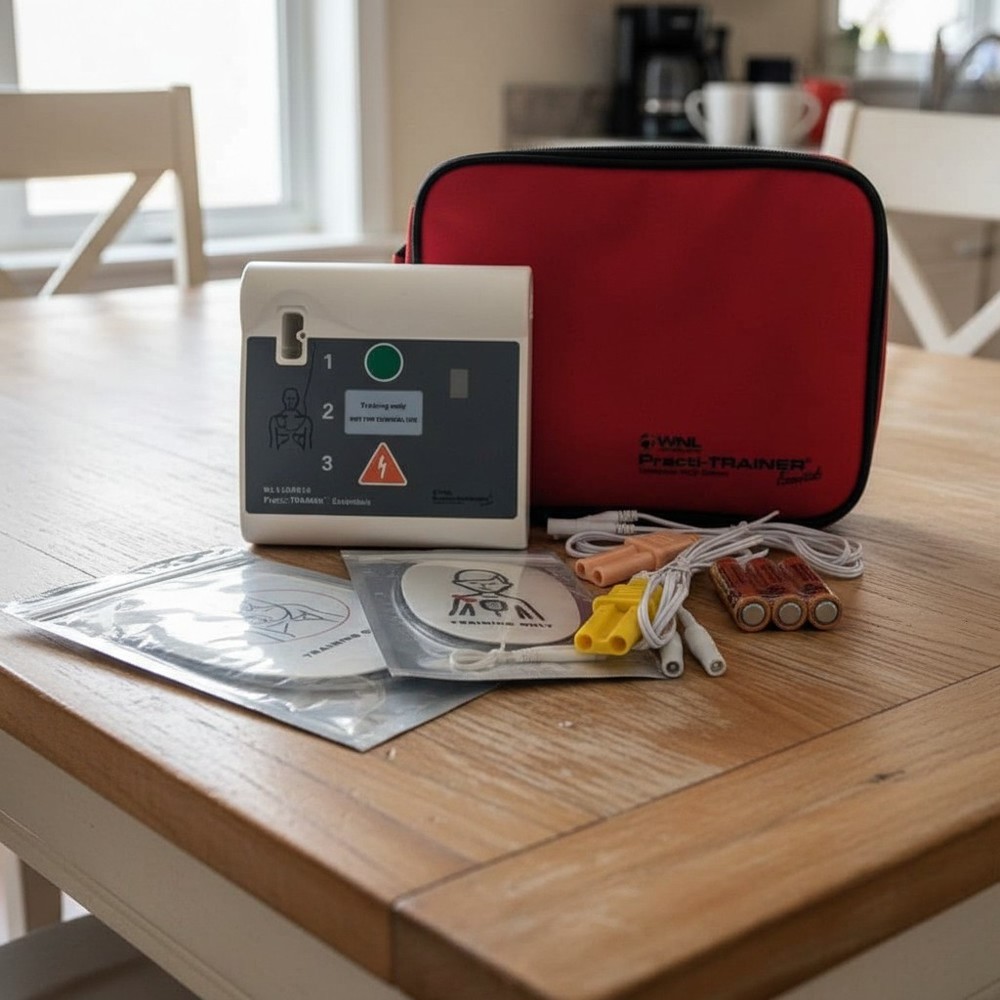 Portable AED Trainer with Reusable Pads – Ideal for CPR Certification Training