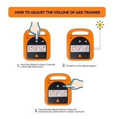 Portable AED Trainer Device – 4 Scenarios, English Voice Prompts for First Aid S