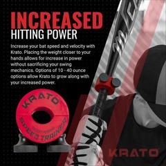 Krato Bat Weights Krato Bat Batting Training Aid Placed Above Through Hit Live