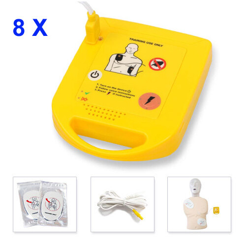 8X Mini AED Trainer XFT-D0009 First Aid Training Teaching Machine Train Unit