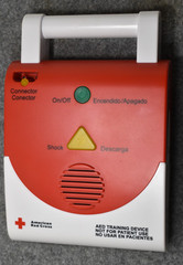 American Red Cross AED Training Practice Device English or Spanish complete set