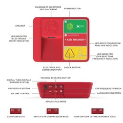AED Trainer & AED Simulator & AED Defibrillator for Home, Lightweight CPR Pra…