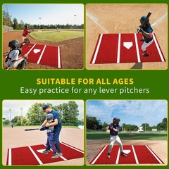 Honeypet Portable Baseball Practice Hitting Mat 10 X 3.8 For Batting Cage