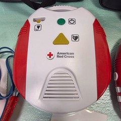American Red Cross AED Trainer CPR Training Defibrillator w Pads & Case SET OF 2