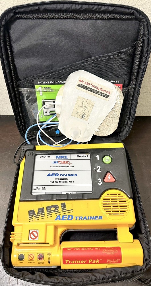 MRL AED Trainer First Aid CPR Simulator Trainer Pak UNTESTED