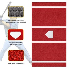 Honeypet Portable Baseball Practice Hitting Mat 10 X 3.8 For Batting Cage