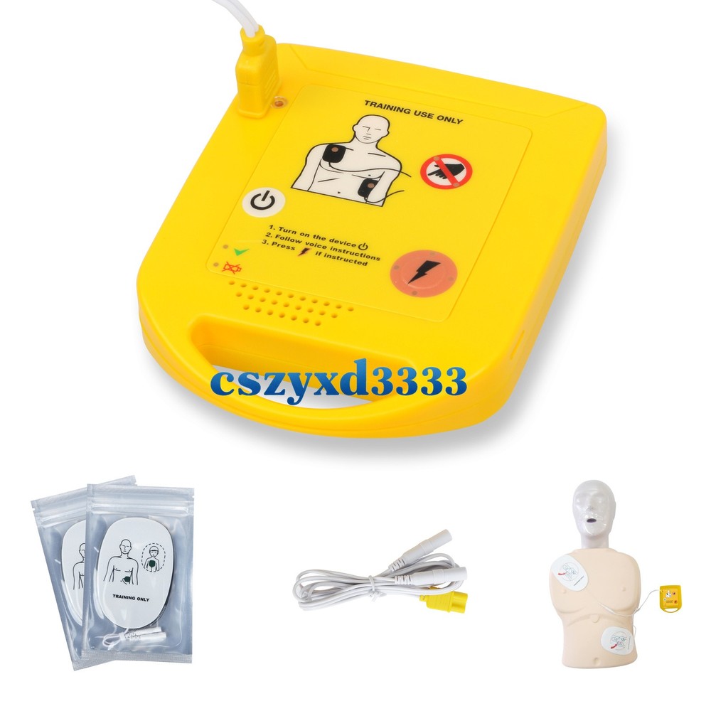 Mini AED Trainer XFT-D0009 First Aid Training CPR Train Machine Electrode Pad